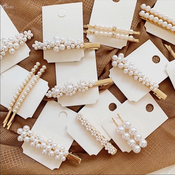 Fashion Jewelry Jewelry - Imitiation Pearl Flower Vintage Hair Clips Set of3